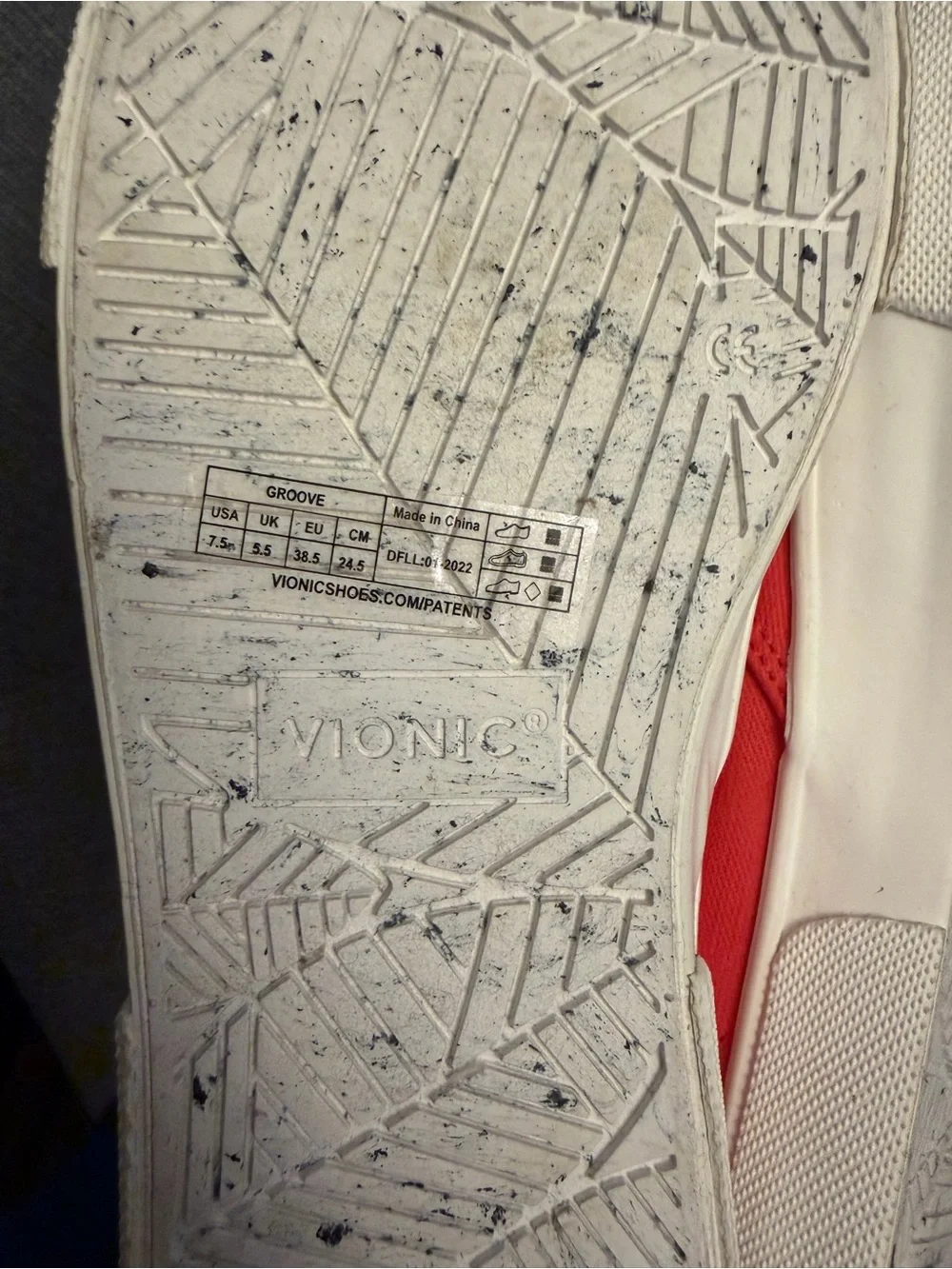 Vionic Salmon Sz 7.5 Slip-On Canvas Sneakers - Picture 5 of 7